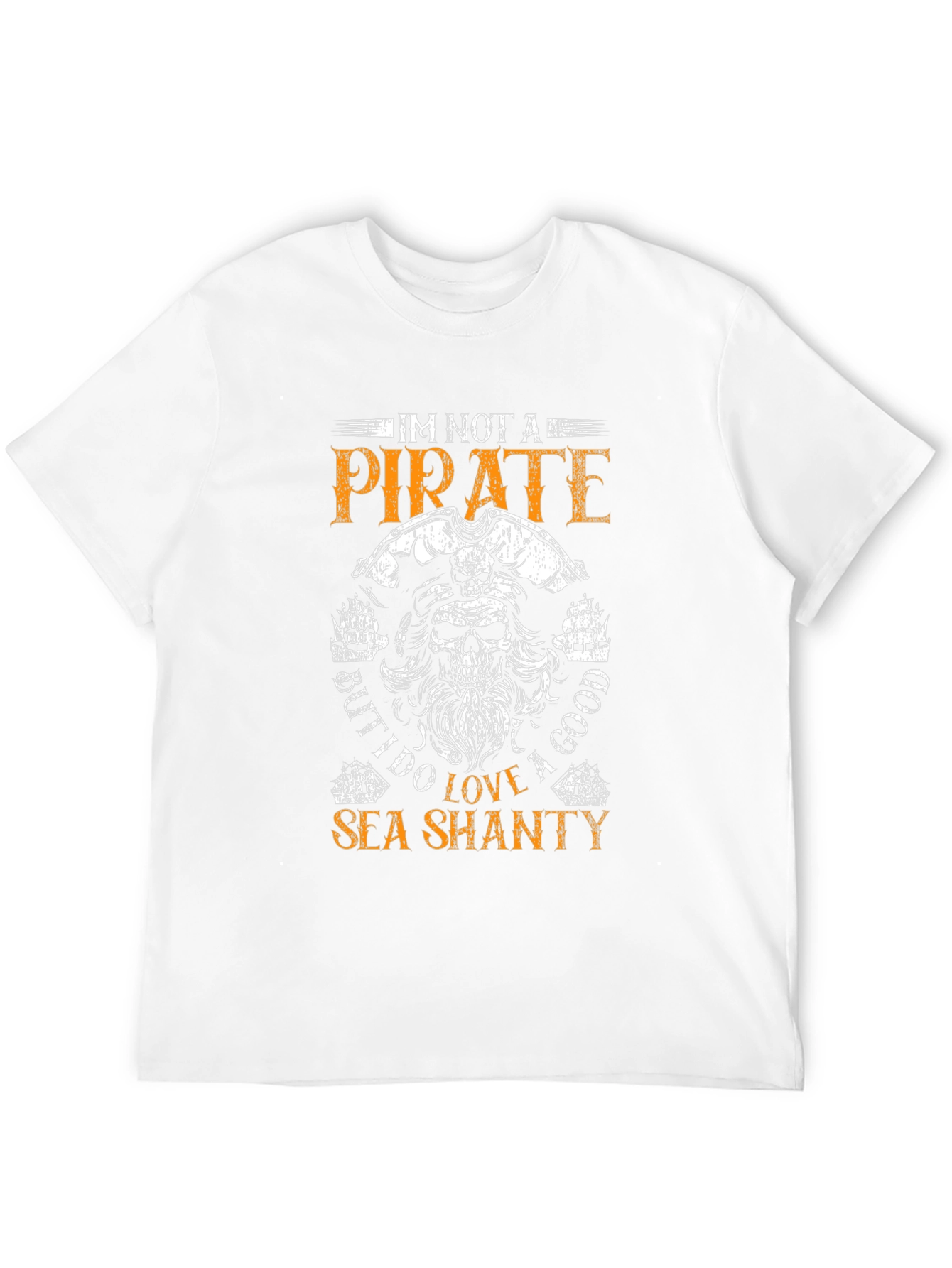 Pirate Skull Graphic Tee - Sea Shanty Lover T-Shirt