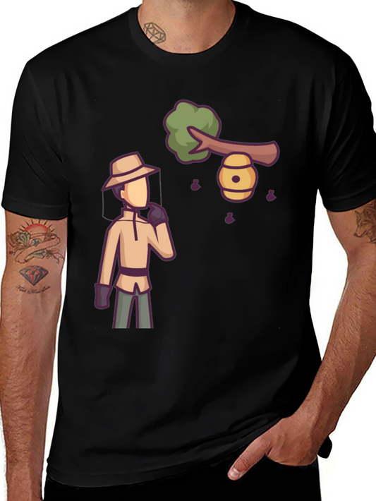 Beekeeper Graphic Tee - Novelty Cartoon Design