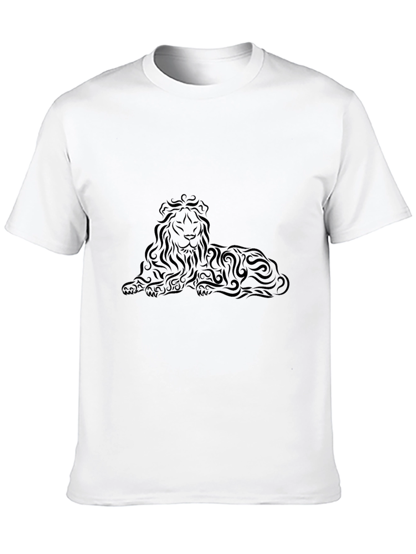 Lion Art Black T-Shirt
