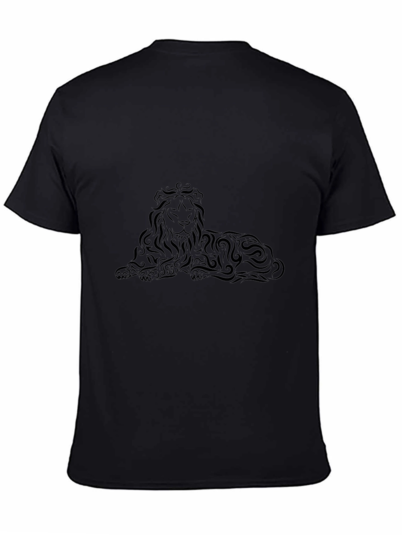 Lion Art Black T-Shirt