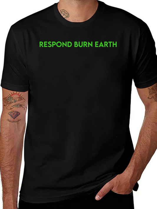 Respond Burn Earth Graphic Tee - Black