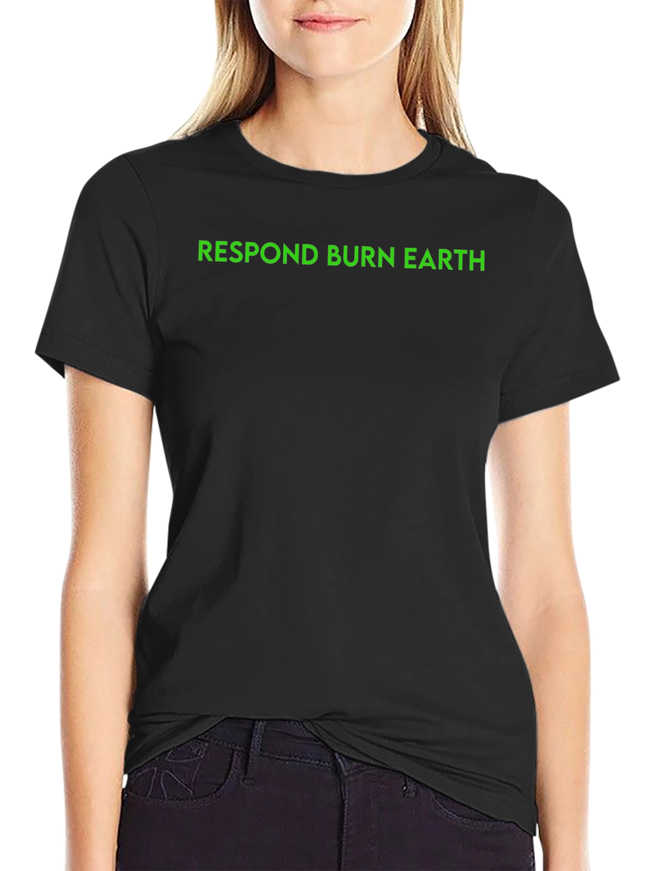 Respond Burn Earth Graphic Tee - Black