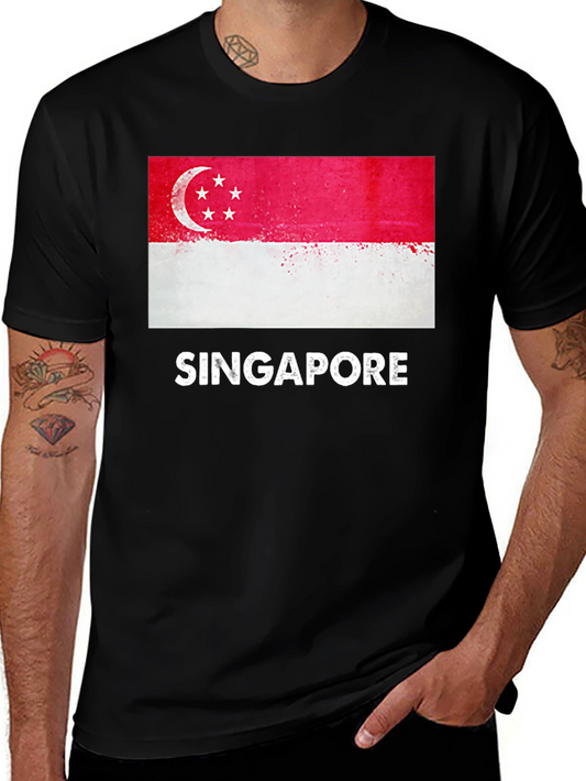 Singapore Flag T-Shirt - Patriotic Graphic Tee