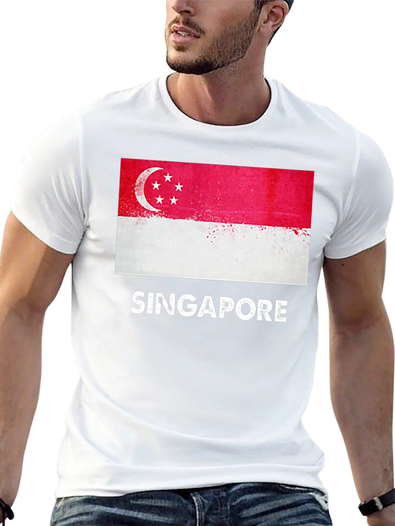 Singapore Flag T-Shirt - Patriotic Graphic Tee