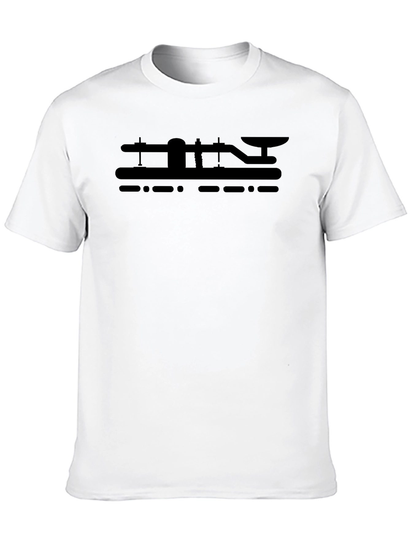 Abstract Morse Code Balance Scale Black T-Shirt