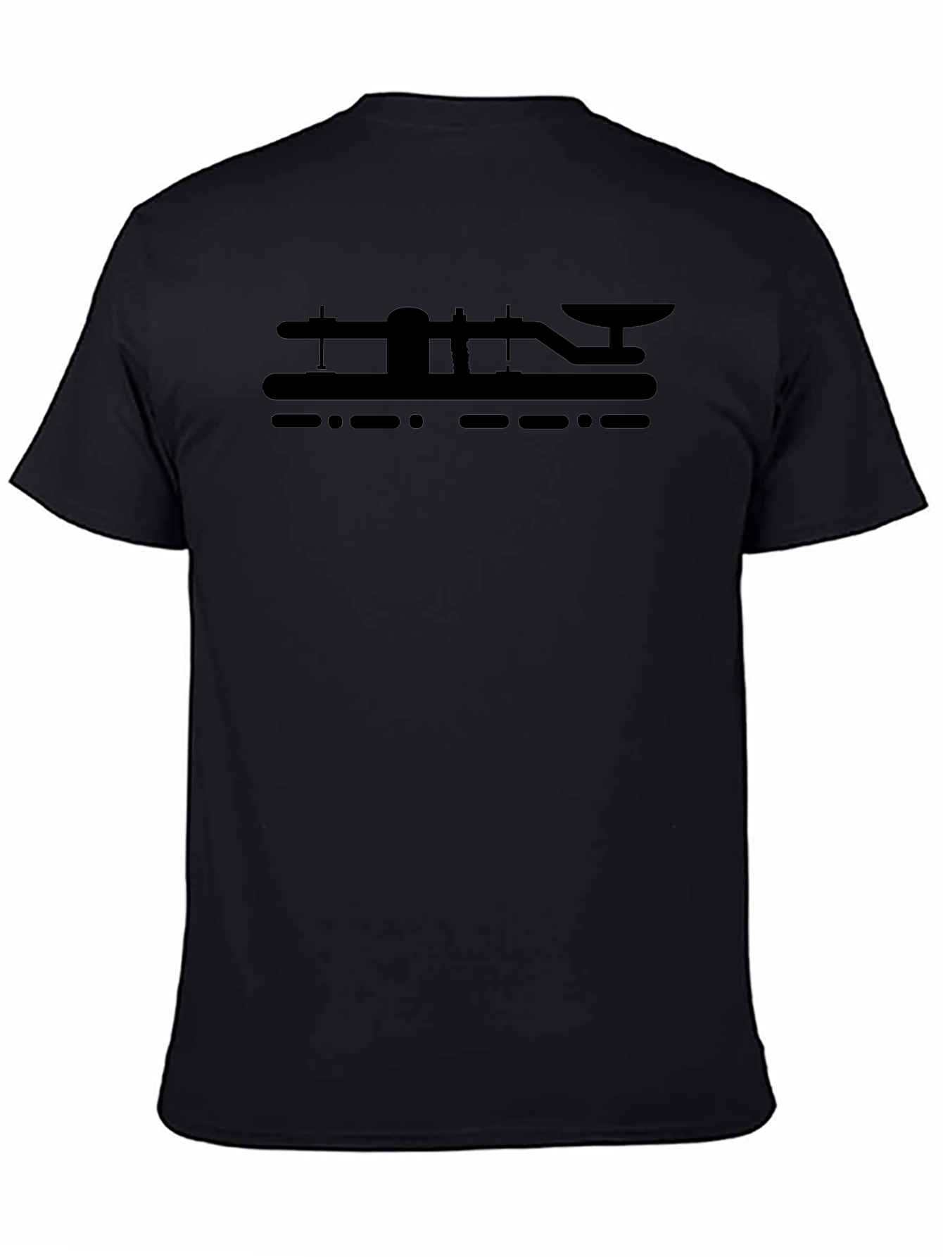 Abstract Morse Code Balance Scale Black T-Shirt