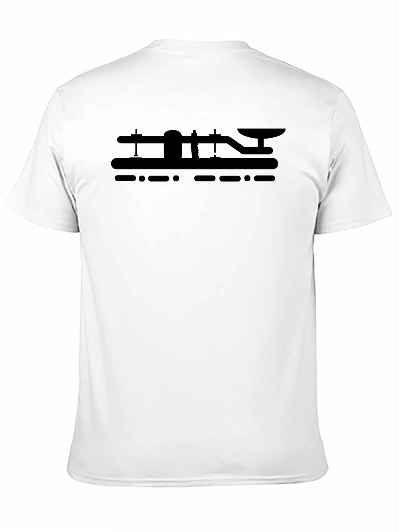Abstract Morse Code Balance Scale Black T-Shirt