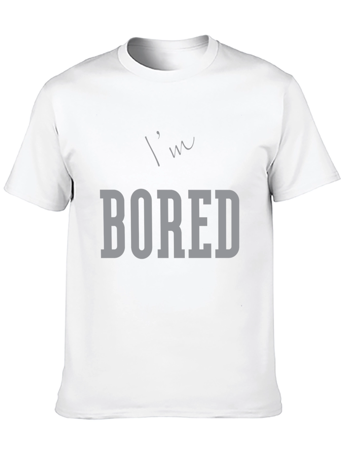 Im Bored Graphic Tee - Black Casual T-Shirt