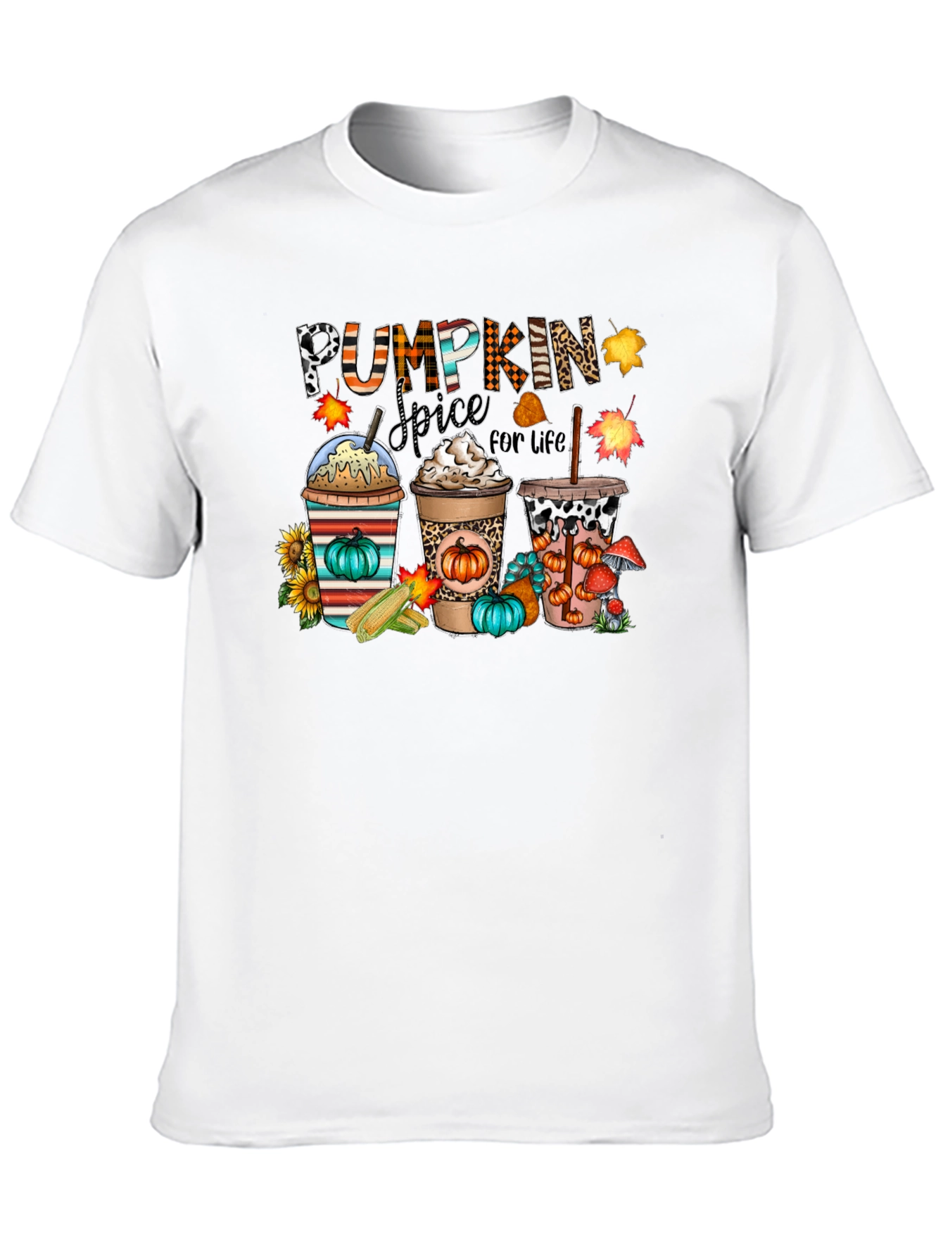 Pumpkin Spice For Life Black T-Shirt