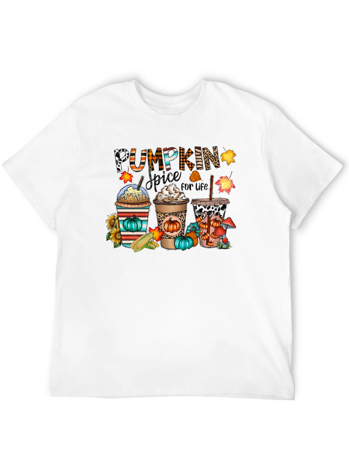 Pumpkin Spice For Life Black T-Shirt