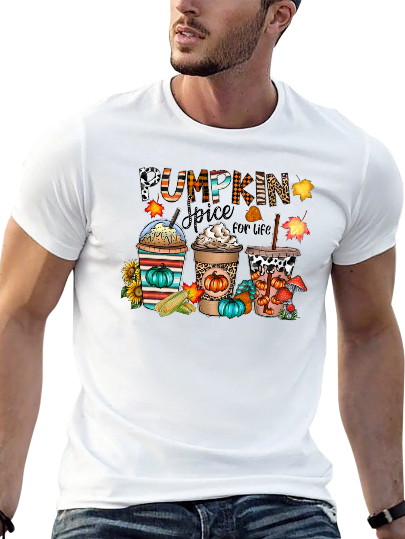 Pumpkin Spice For Life Black T-Shirt