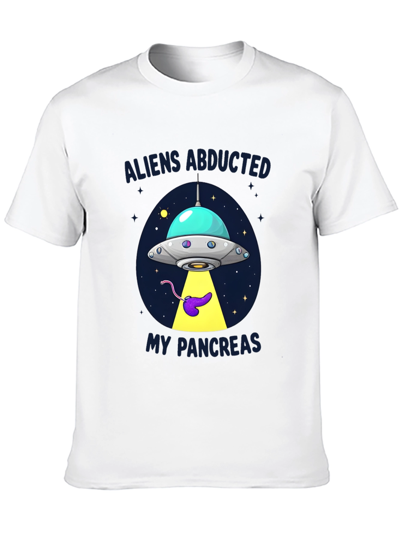 Aliens Abducted My Pancreas Graphic T-Shirt