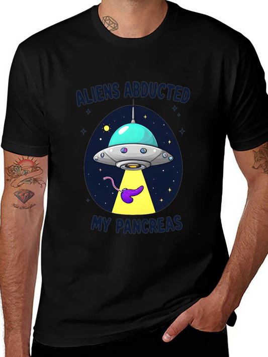 Aliens Abducted My Pancreas Graphic T-Shirt