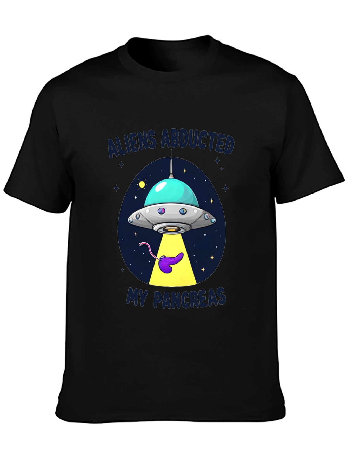 Aliens Abducted My Pancreas Graphic T-Shirt