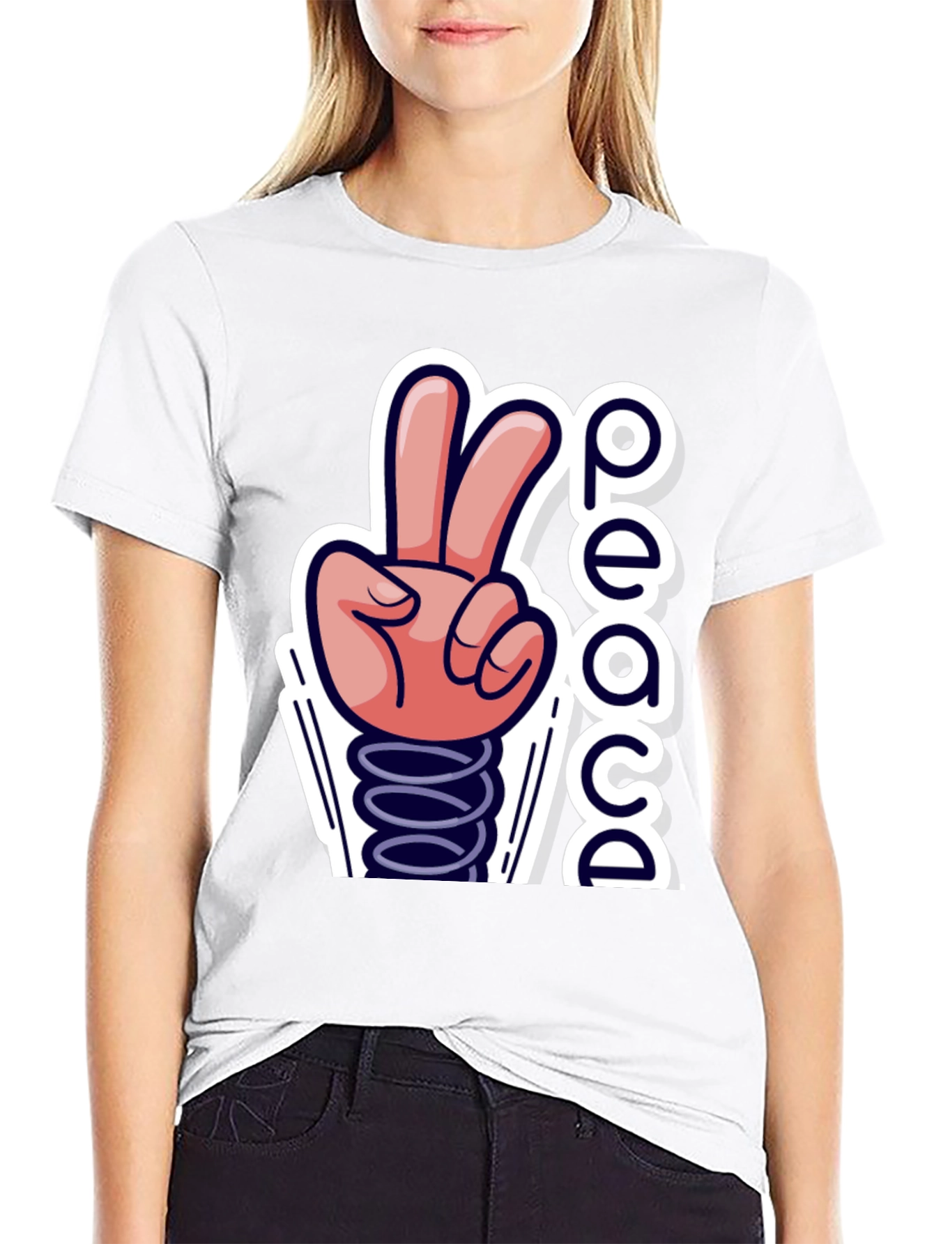 Peace Sign T-Shirt - Pop Art Hand Gesture