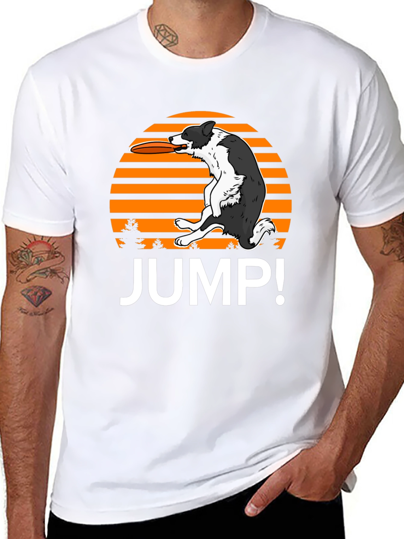 Dog Disc T-Shirt - Jump Frisbee
