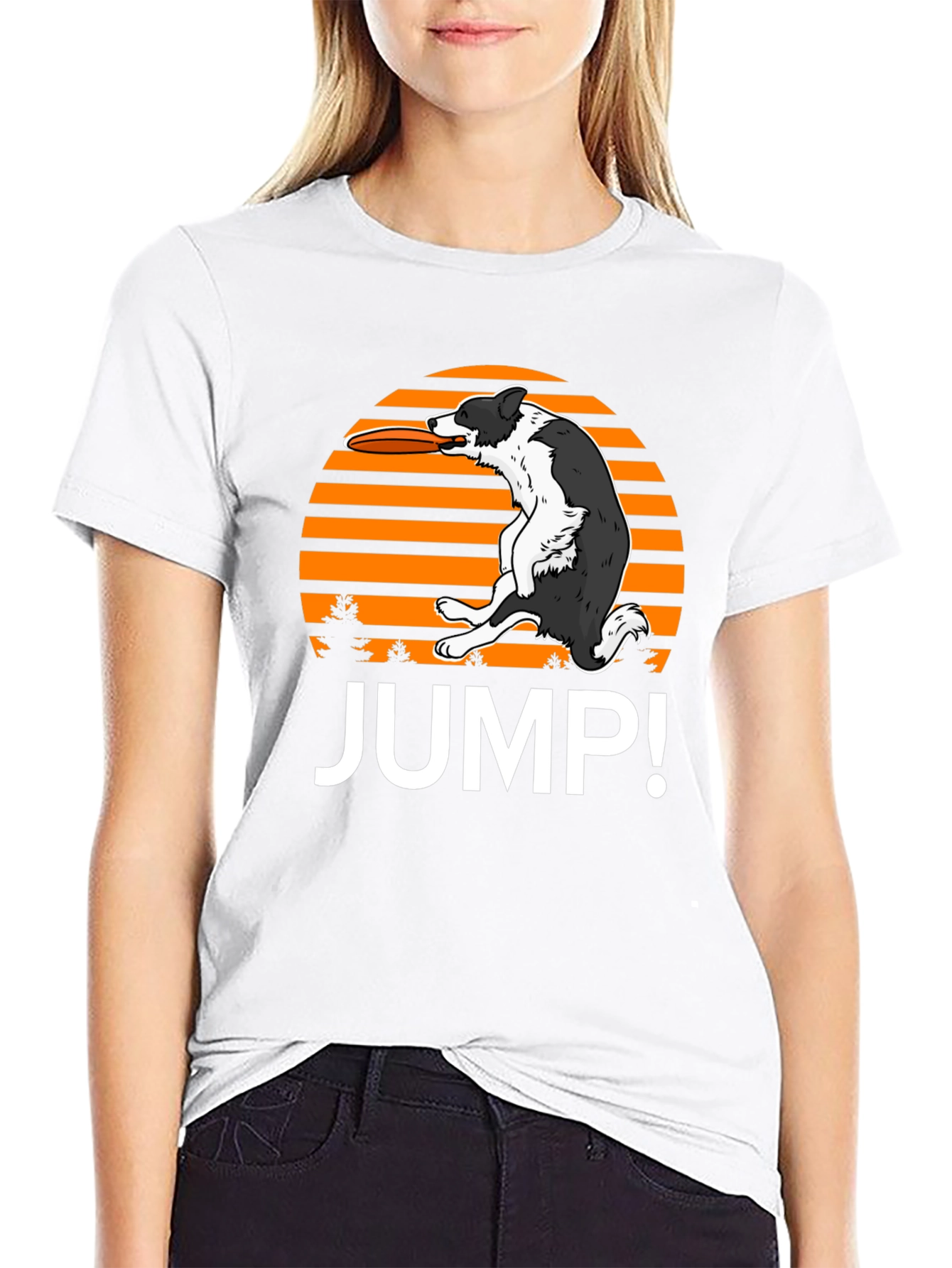 Dog Disc T-Shirt - Jump Frisbee