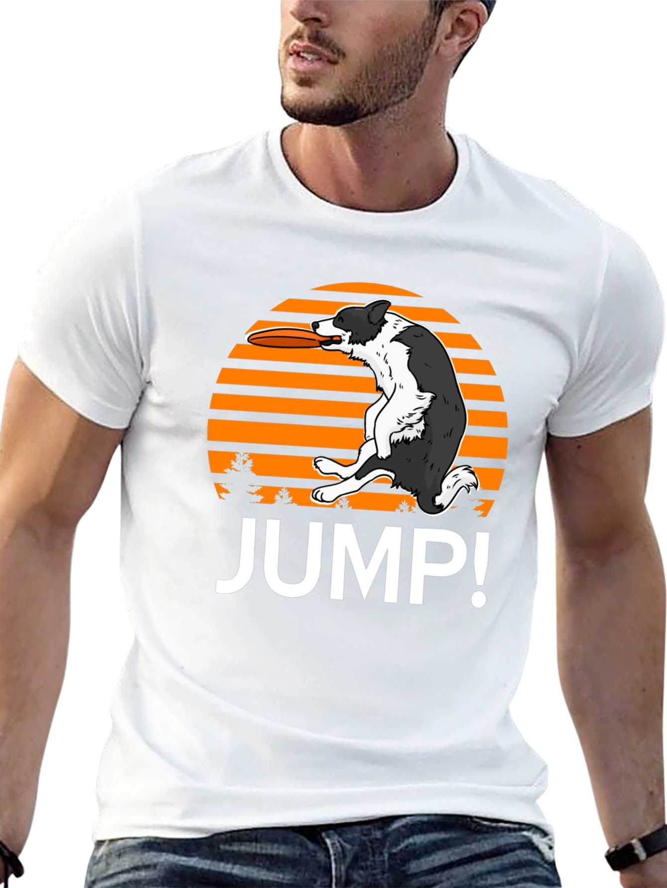 Dog Disc T-Shirt - Jump Frisbee
