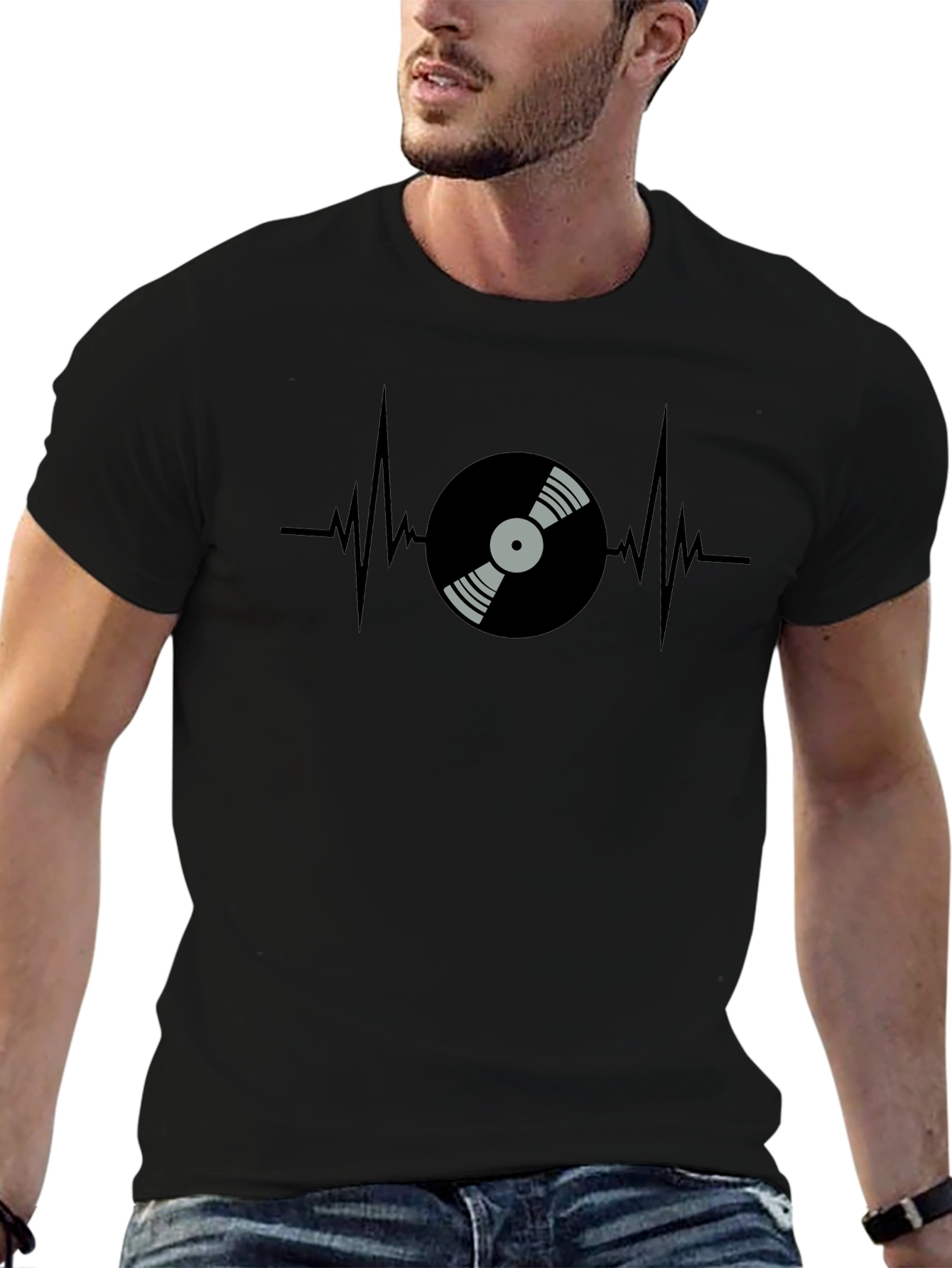 Vinyl Heartbeat T-Shirt - Music Lovers Tee