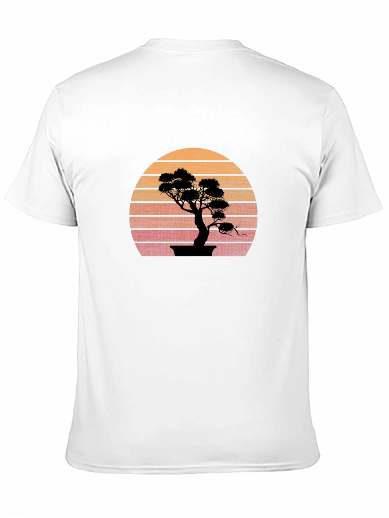 Bonsai Sunset Graphic Tee - Stylish Black T-Shirt