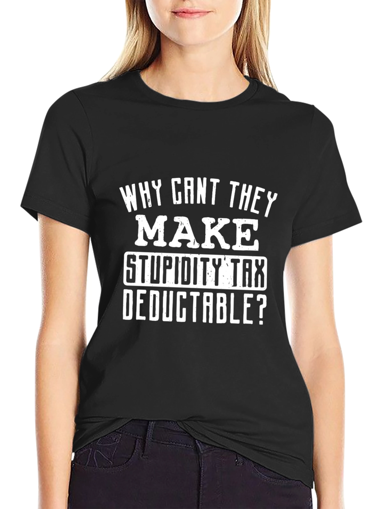 Funny Stupidity Tax T-Shirt - Black