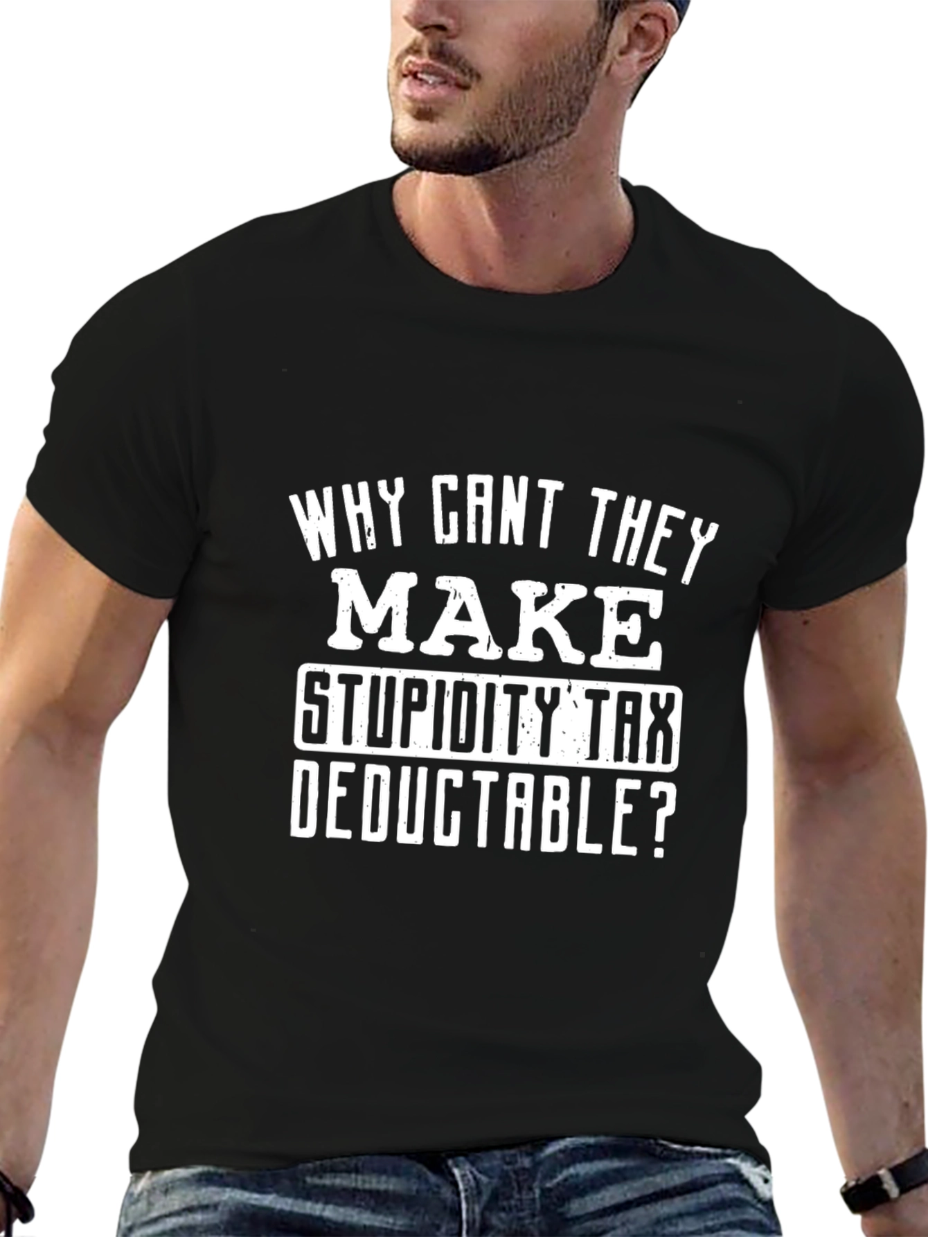 Funny Stupidity Tax T-Shirt - Black