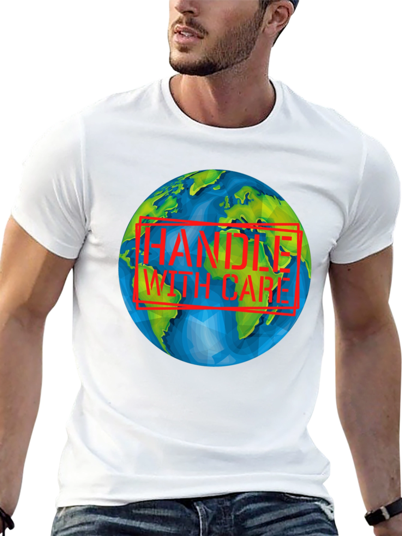 Handle with Care Earth Graphic T-Shirt