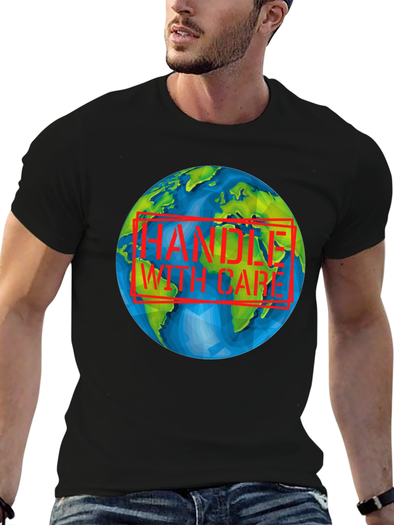 Handle with Care Earth Graphic T-Shirt