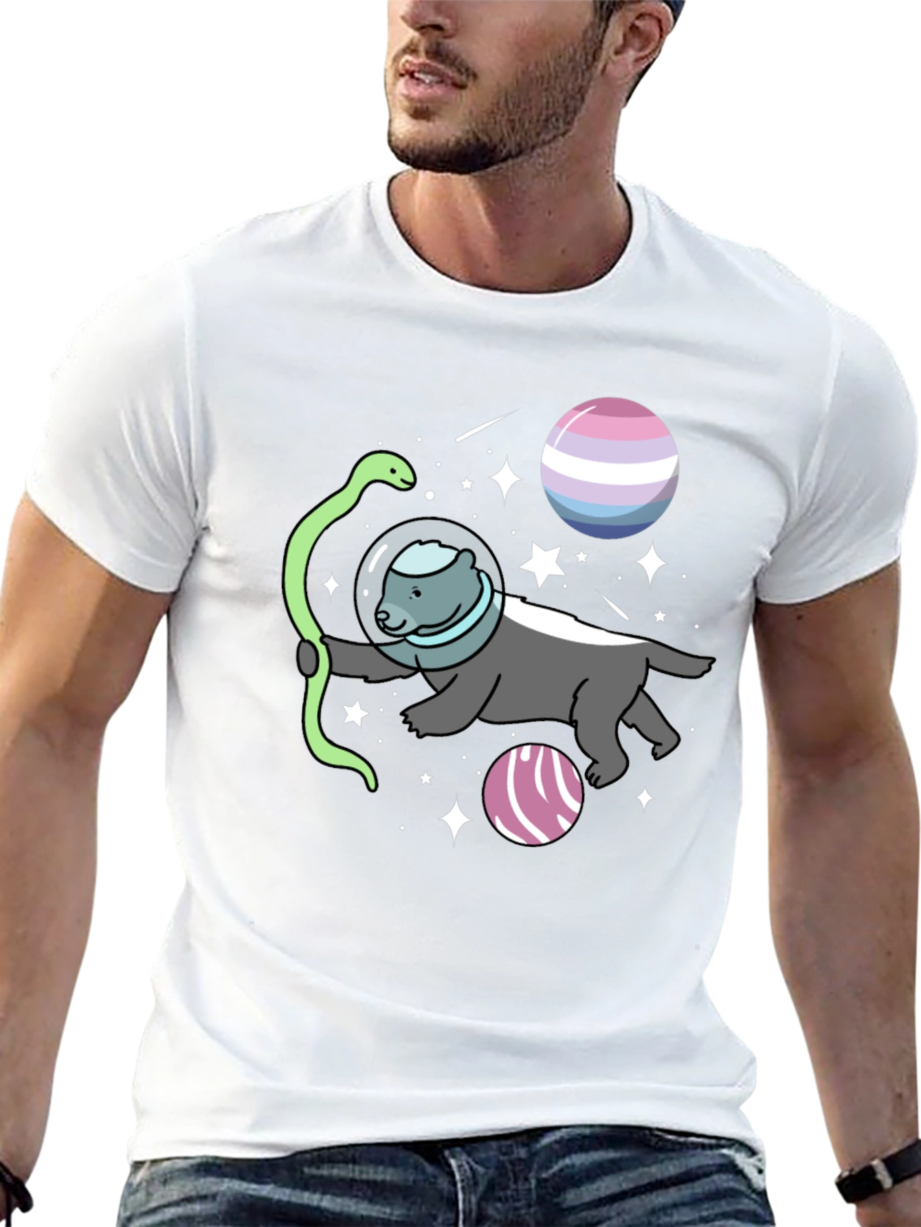 Honey Badger Astronaut T-Shirt