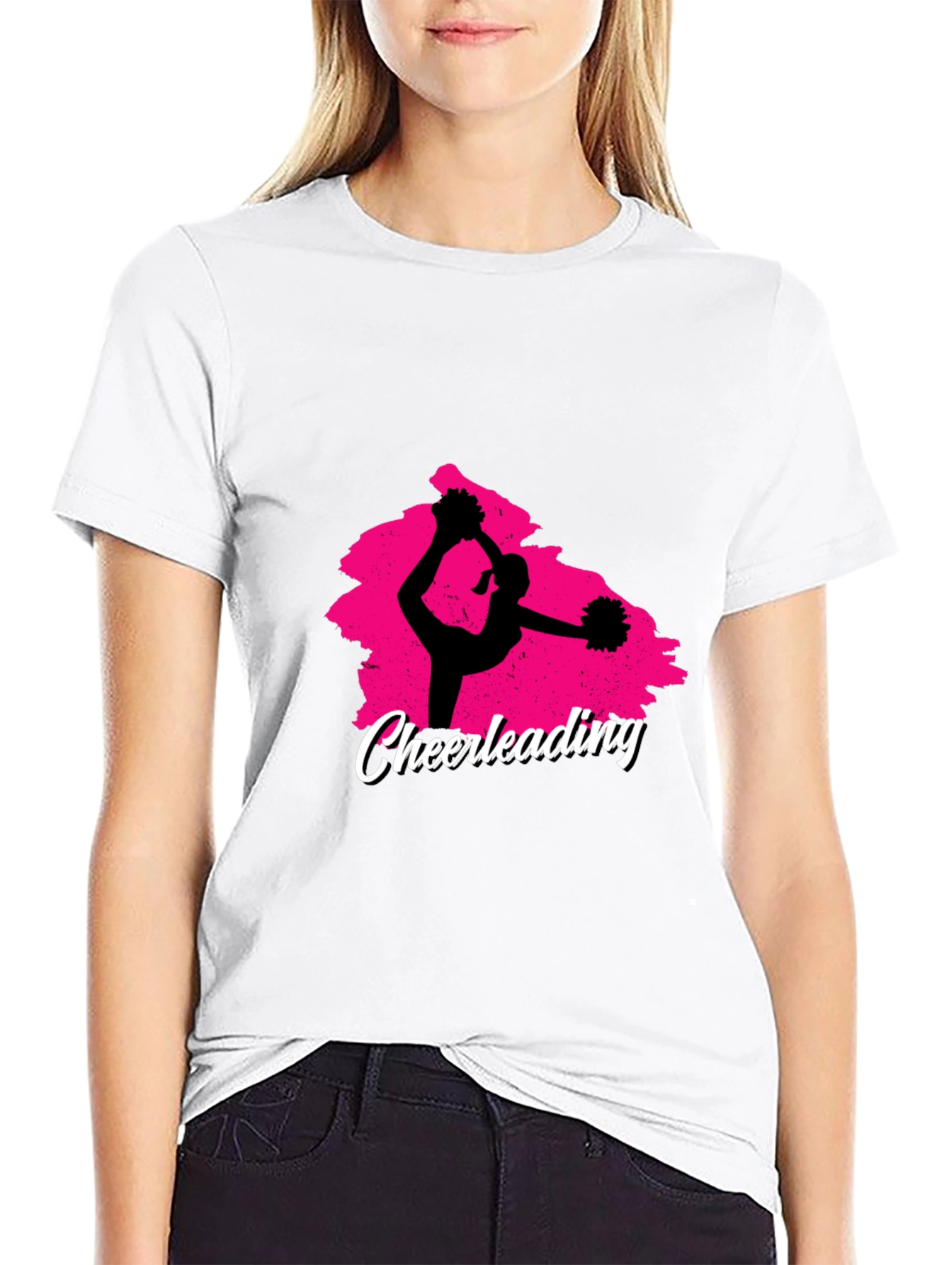 Cheerleading Black Graphic Tee