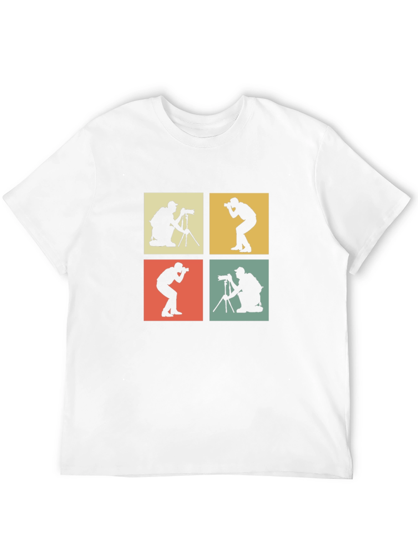 Retro Photographer T-Shirt - Camera Silhouettes
