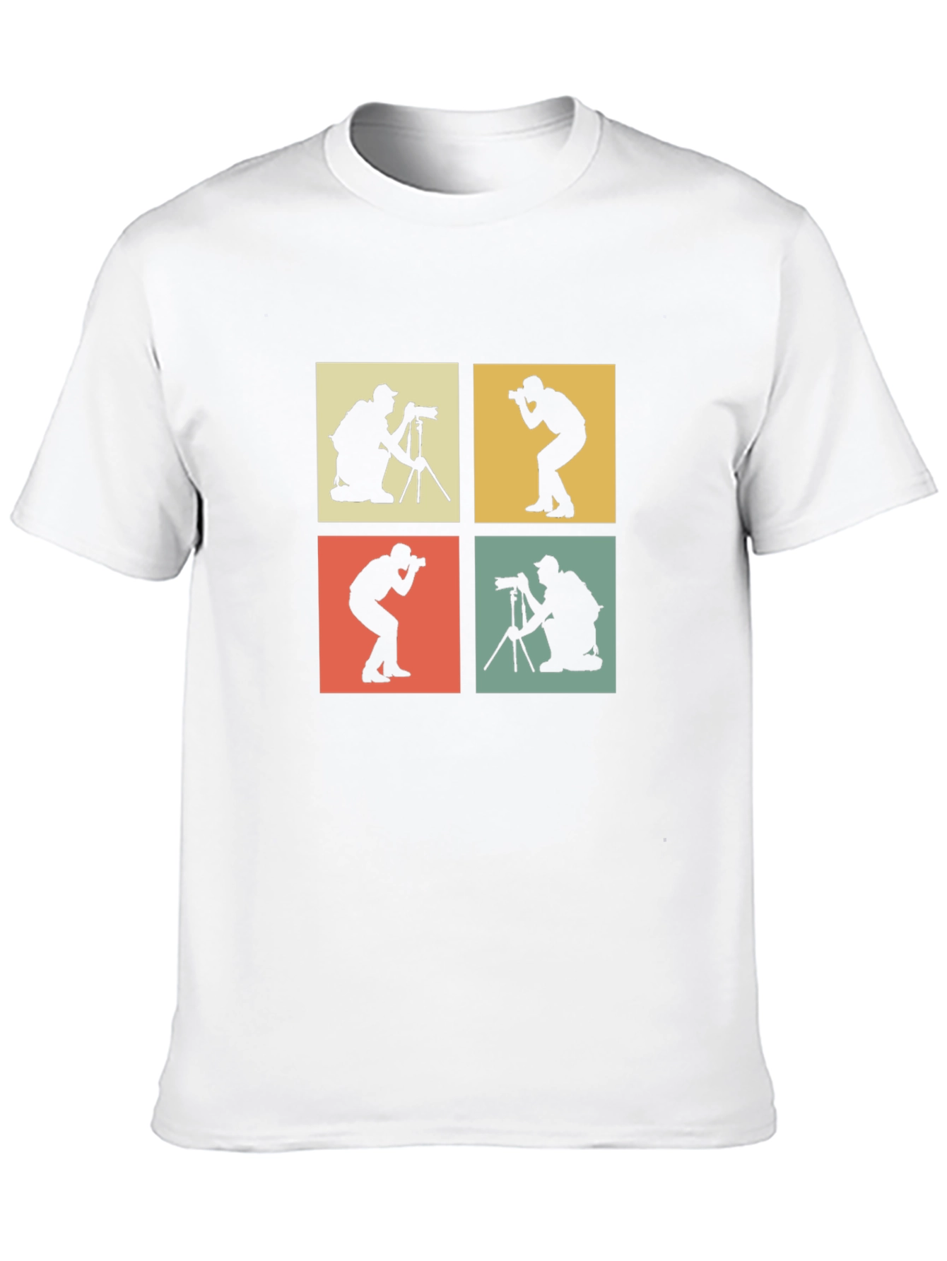 Retro Photographer T-Shirt - Camera Silhouettes