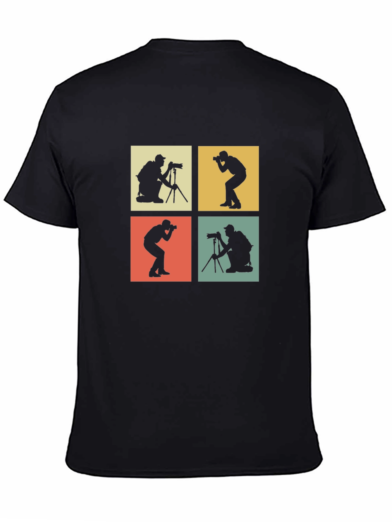 Retro Photographer T-Shirt - Camera Silhouettes