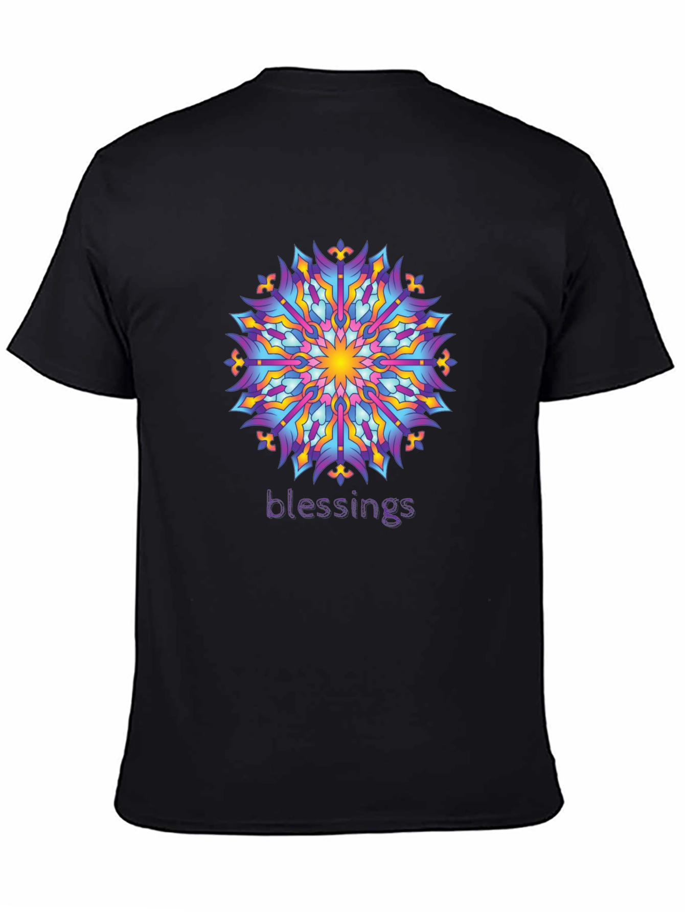 Blessings Mandala Graphic Tee - Black