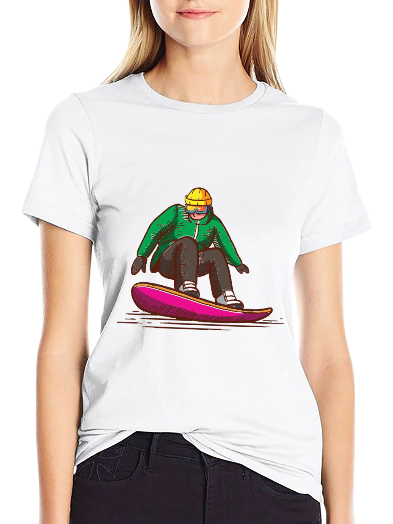 Snowboarder Graphic T-Shirt - Cool Design