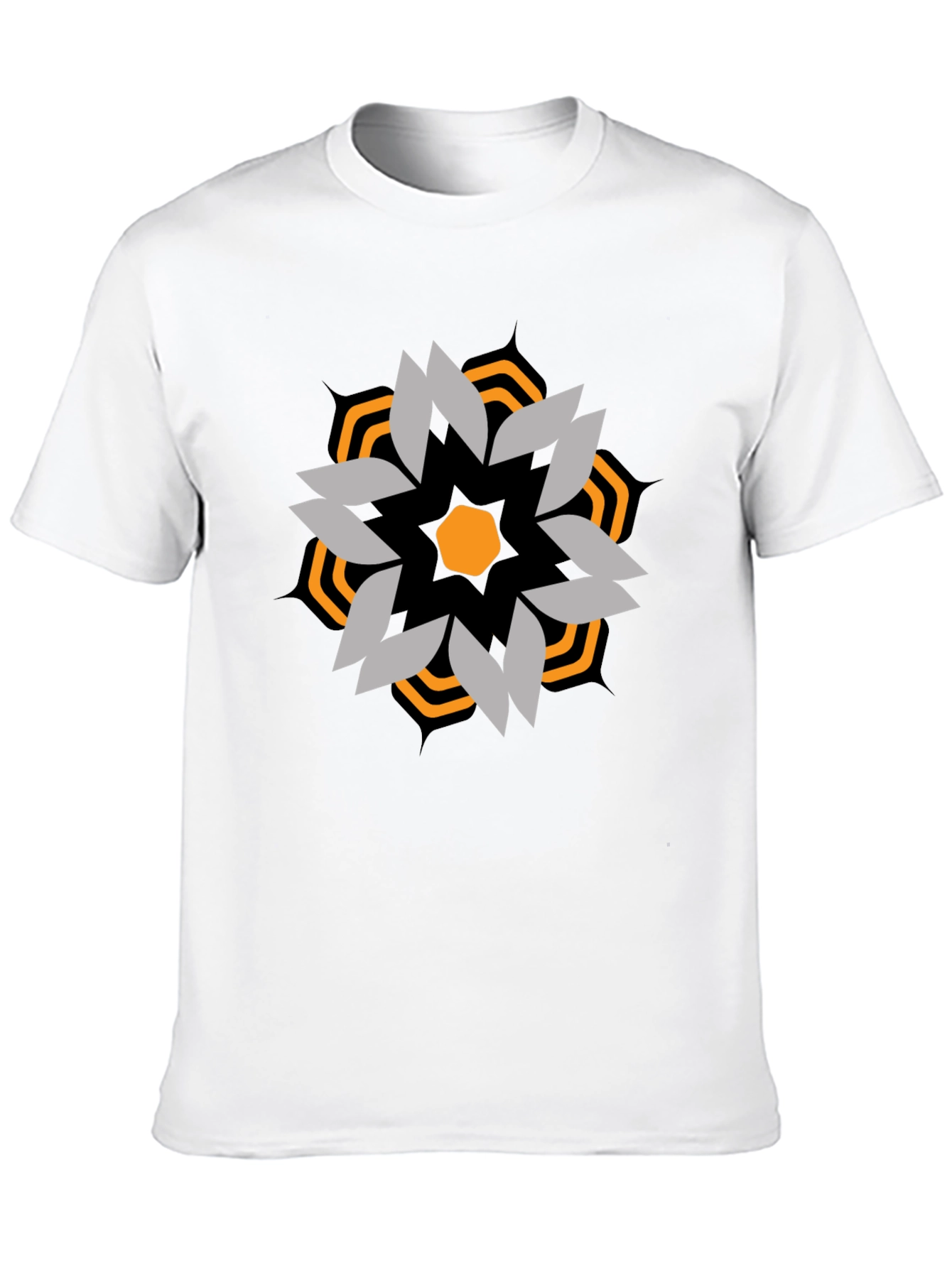 Geometric Graphic Tee - Stylish Black T-Shirt