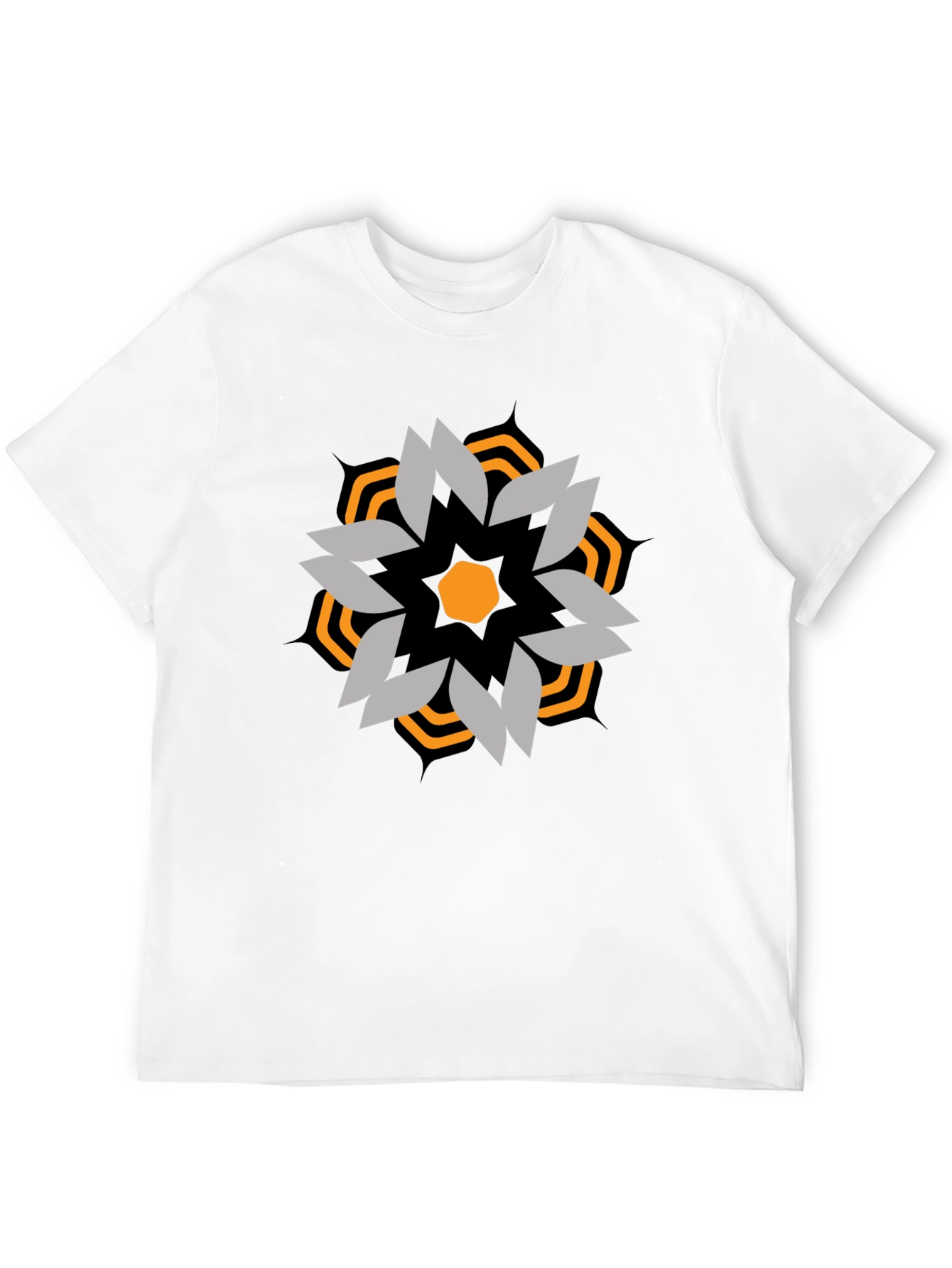 Geometric Graphic Tee - Stylish Black T-Shirt