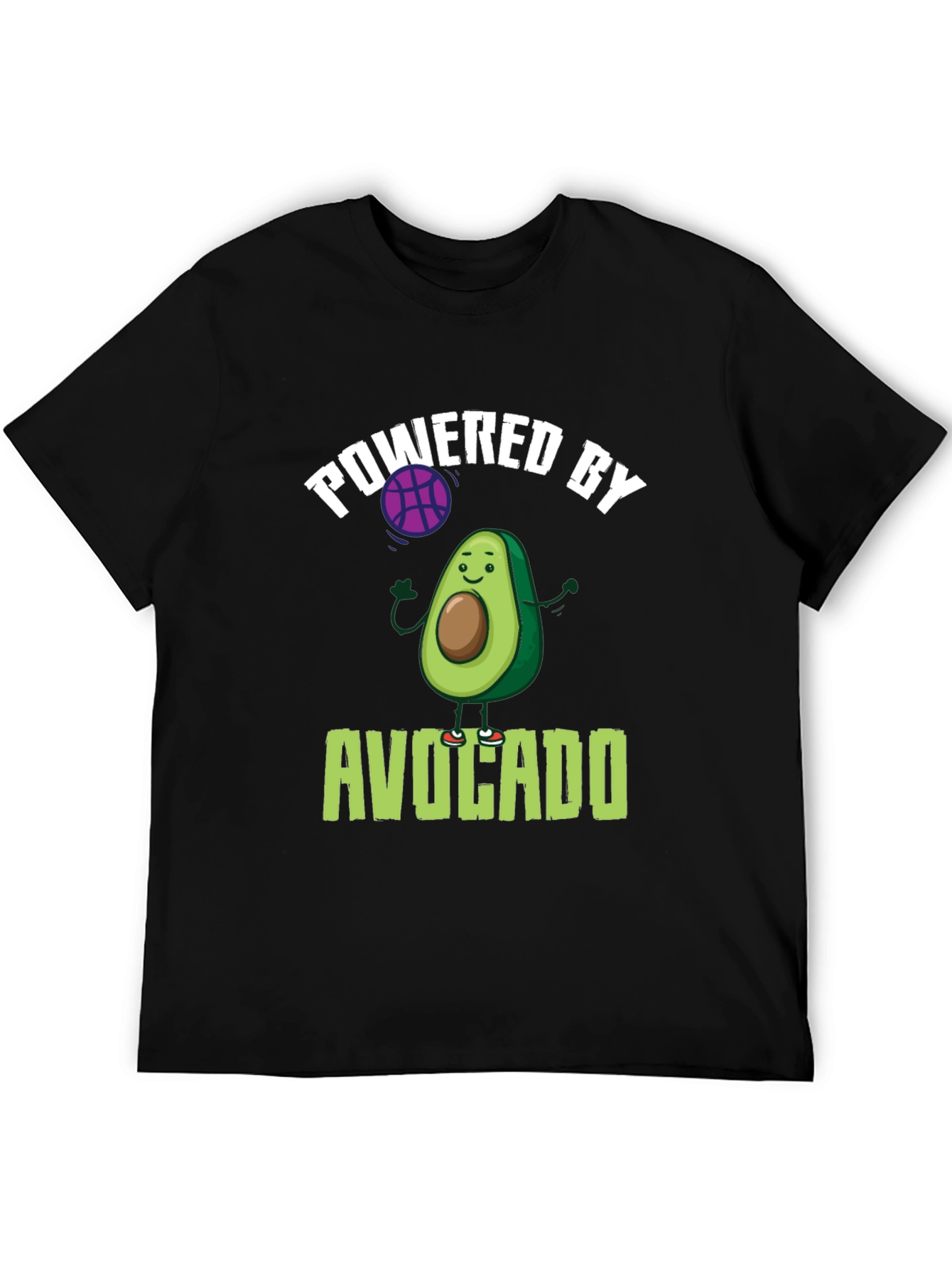 Powered by Avocado Black T-Shirt