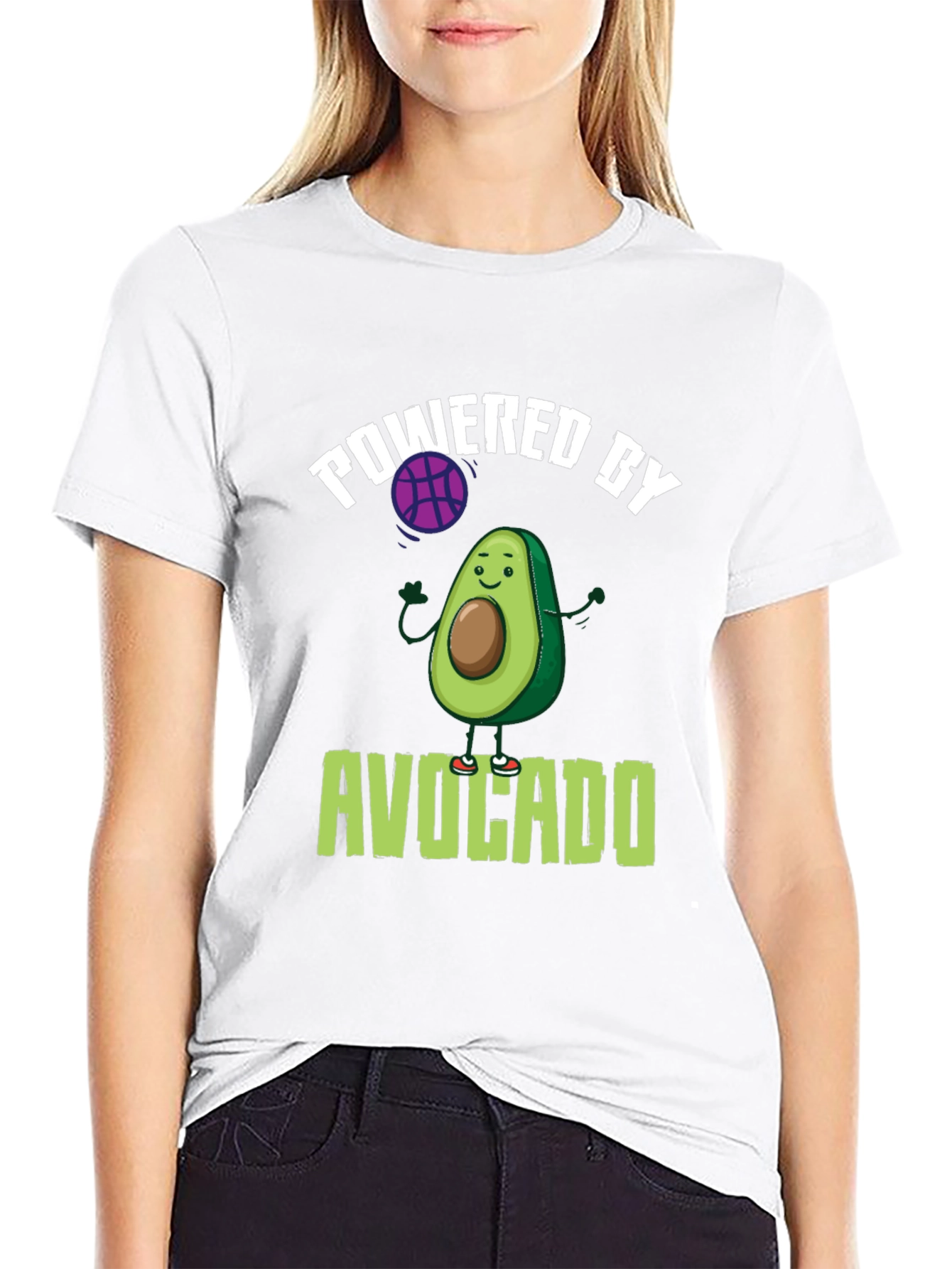 Powered by Avocado Black T-Shirt