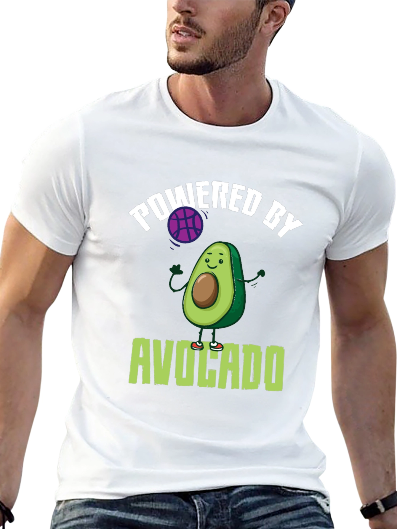 Powered by Avocado Black T-Shirt
