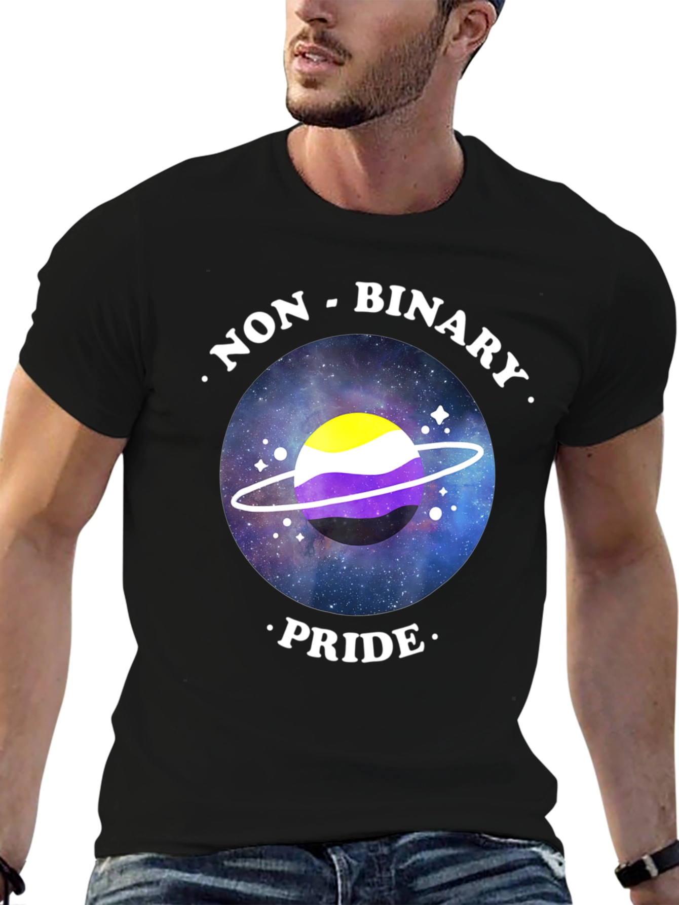 Non Binary Pride Galaxy T-Shirt