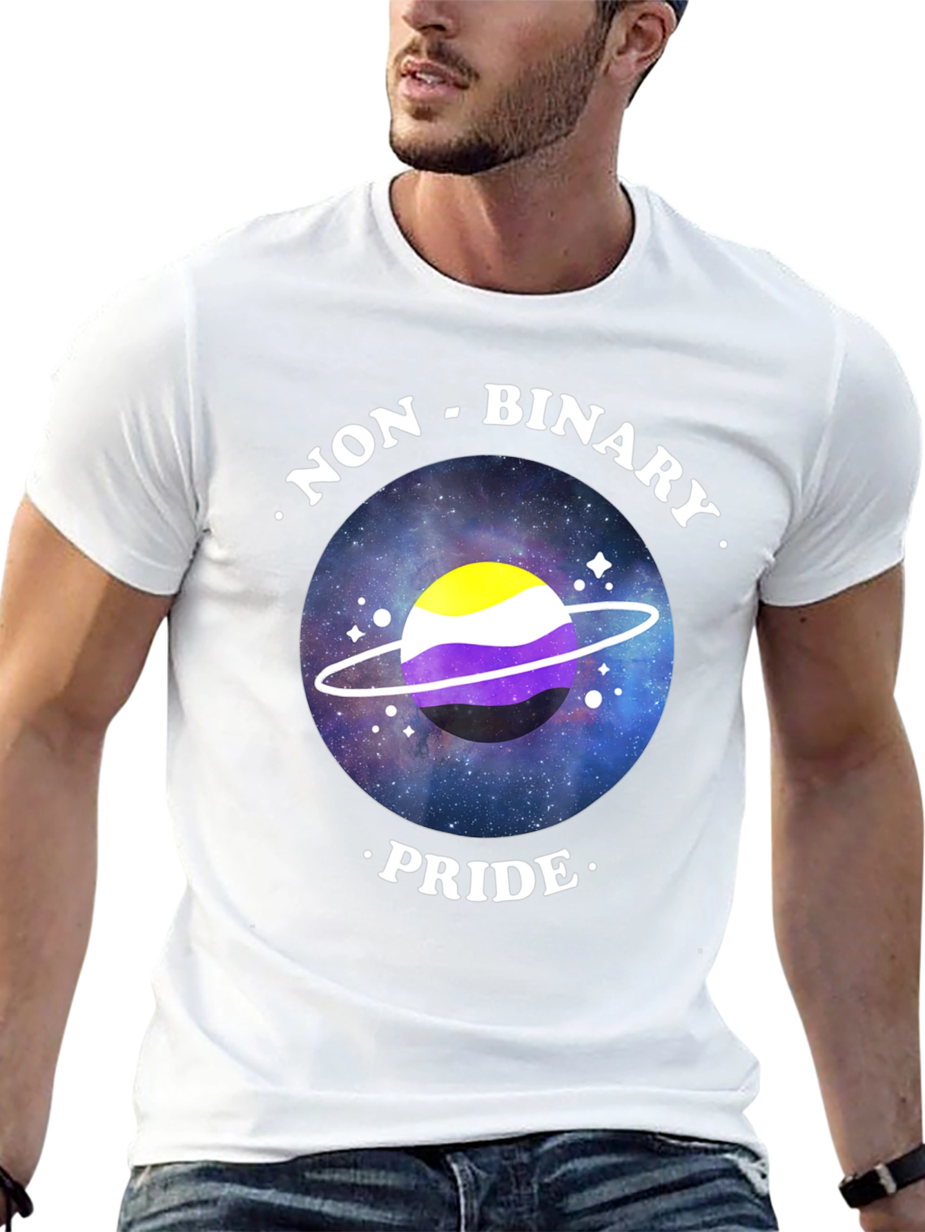 Non Binary Pride Galaxy T-Shirt