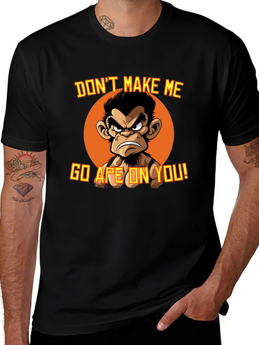 Angry Ape Graphic T-Shirt - Funny Novelty Tee
