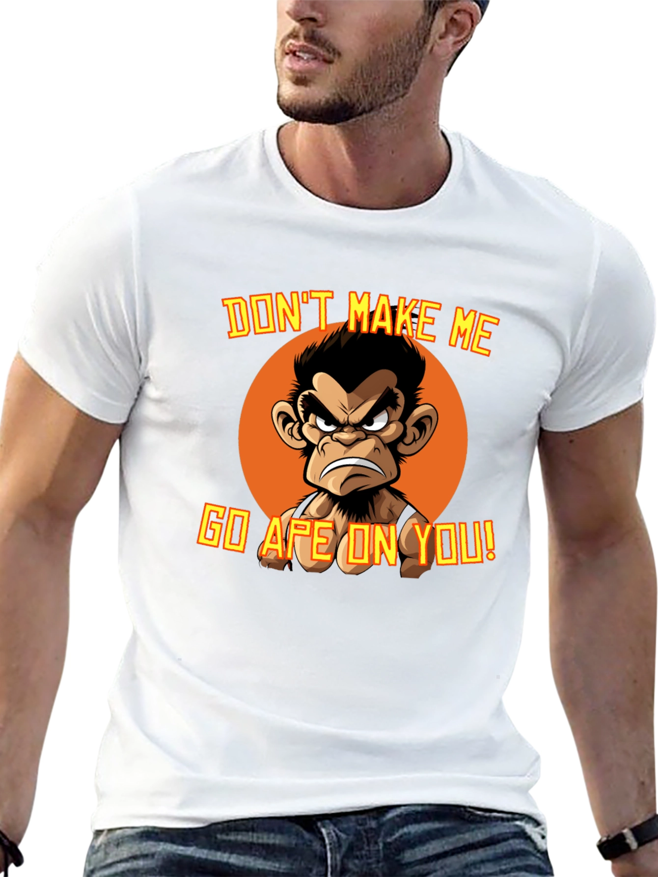 Angry Ape Graphic T-Shirt - Funny Novelty Tee