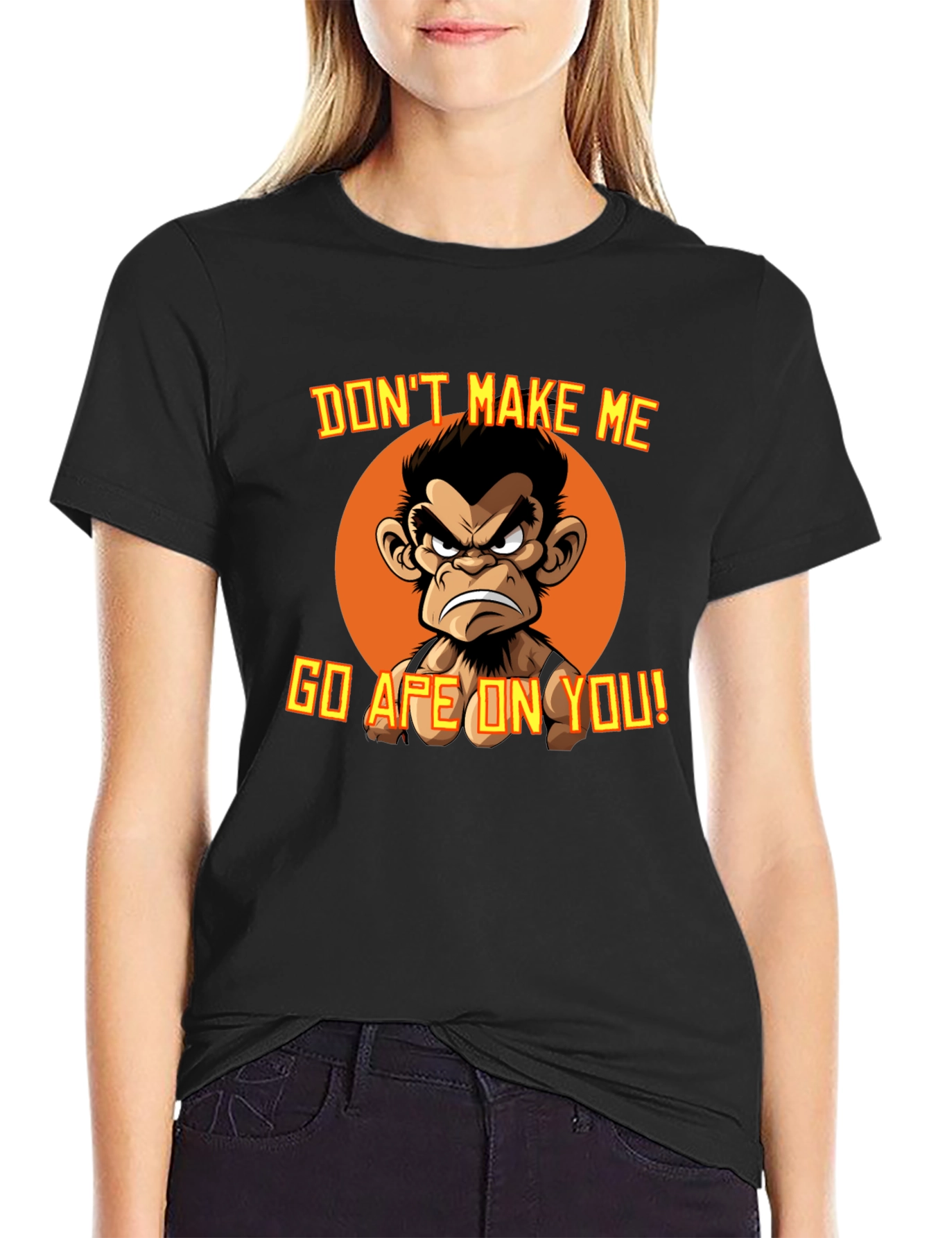 Angry Ape Graphic T-Shirt - Funny Novelty Tee