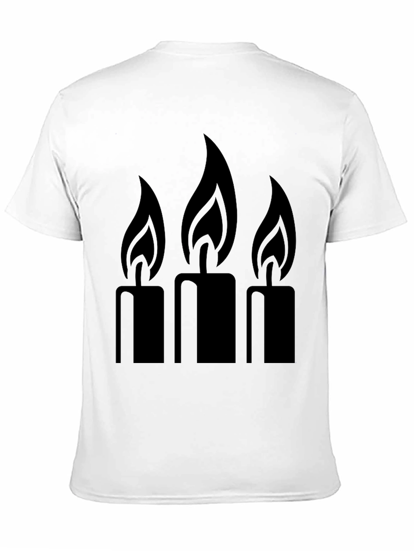 Mens Black Candle Graphic T-Shirt