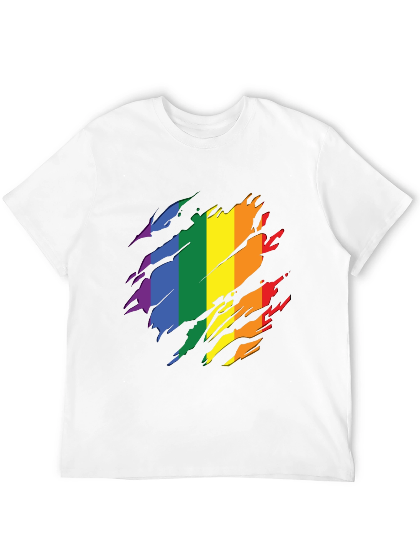 Pride Rainbow Graphic Tee - Stylish Black T-Shirt