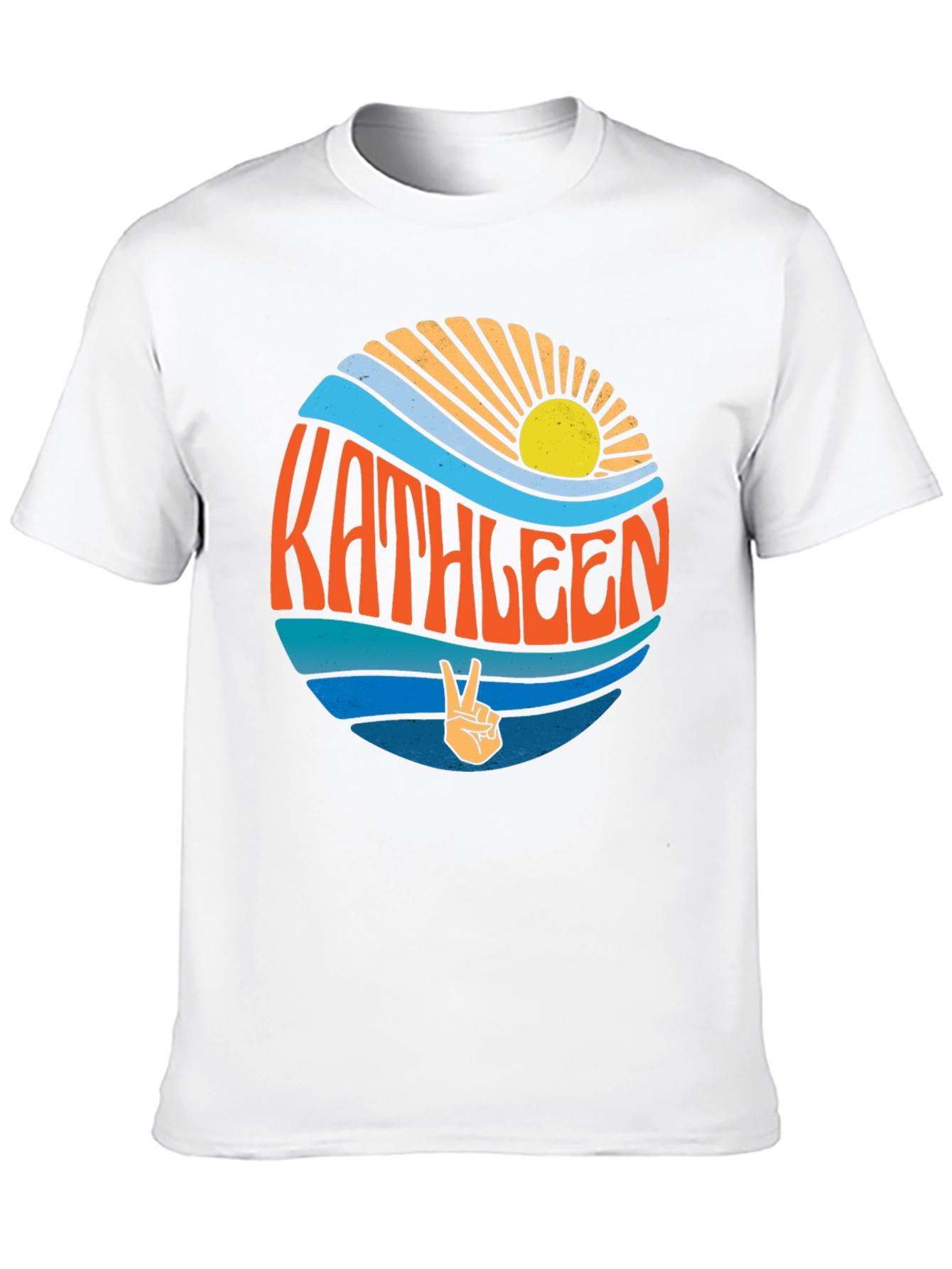 Kathleen Retro Graphic Tee - Peace Sign Shirt