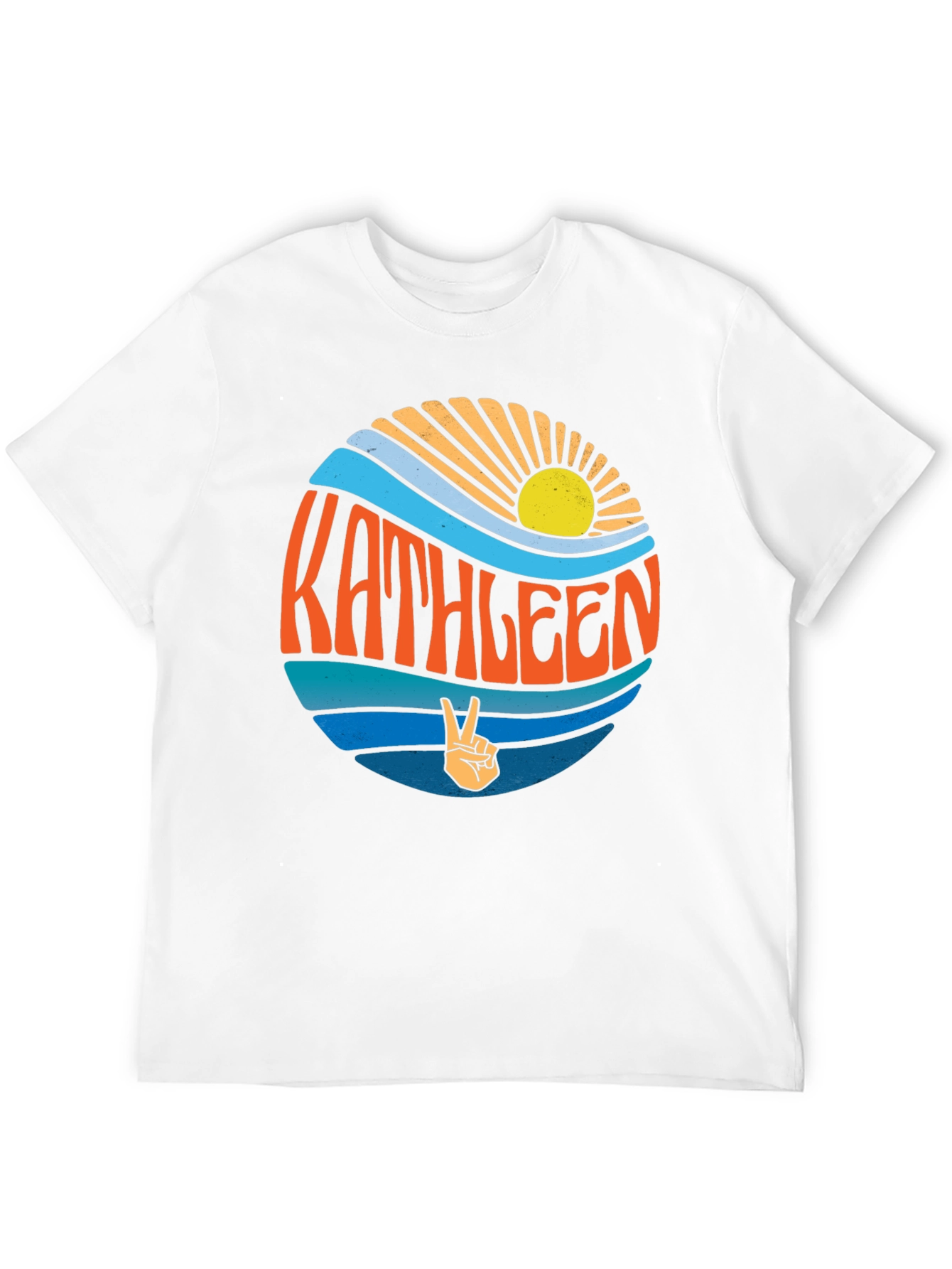Kathleen Retro Graphic Tee - Peace Sign Shirt