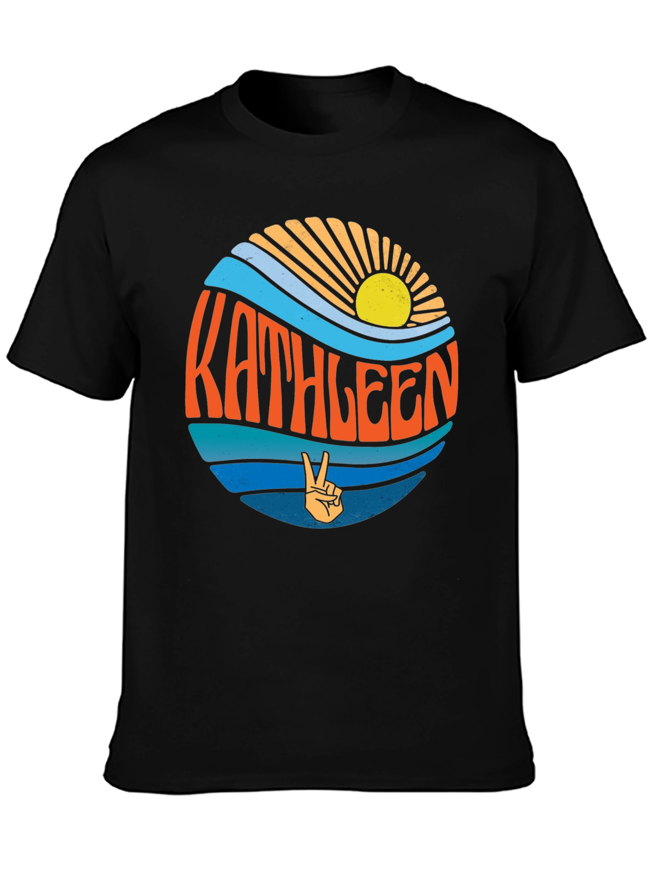 Kathleen Retro Graphic Tee - Peace Sign Shirt
